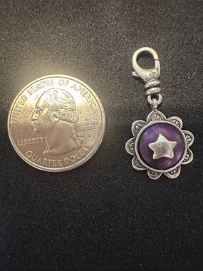 Silpada Purple Star Charm Bracelet Pendant